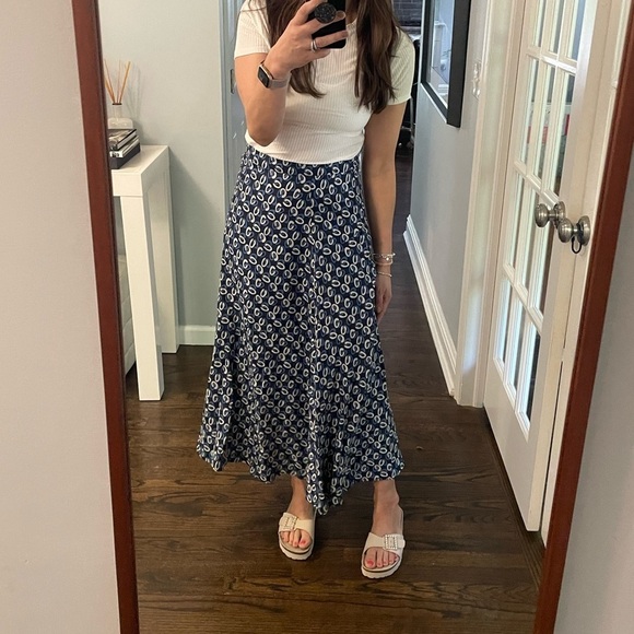 Ralph Lauren Polo Midi Geometric Equestrian Print Skirt - Picture 12 of 12